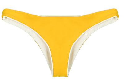 Gosia Reversible Cheeky Bikini Bottom (Sun/Ivory) - Lagoa Swimwear